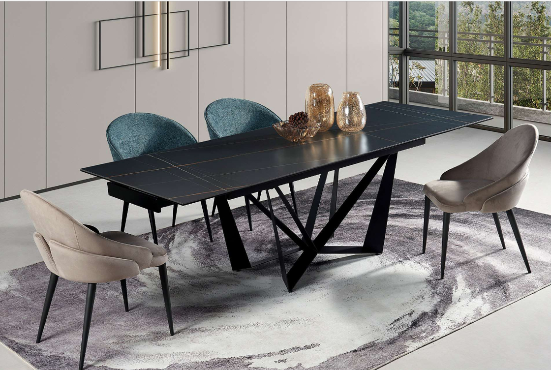 Factory Nordic Style Rock Top Panel Tables Extendable Dinner Table ...