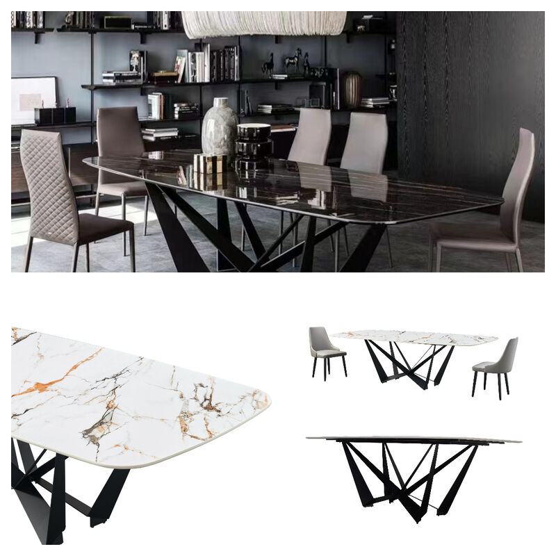 Modern Luxury Marble Dining Table Room Set Dinning Table And Chair Set ...