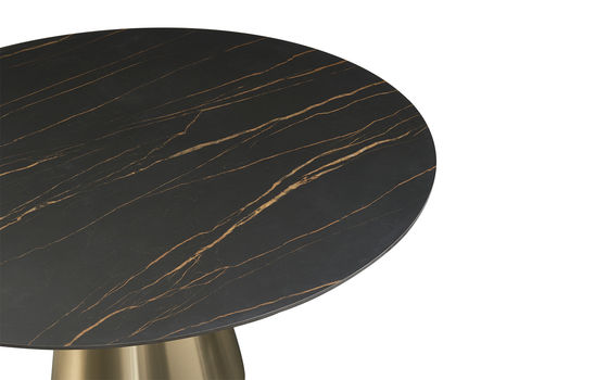 Luxury Design Dining Room Table Round Sintered Stone Marble Table Top ...