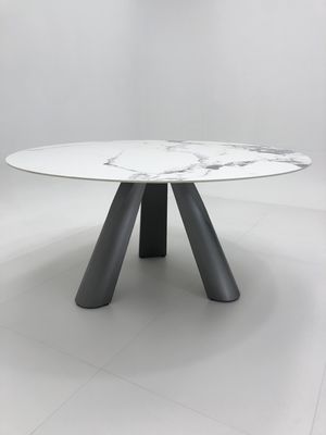 Sintered Stone Modern Luxury Round Marble Dining Tables Set for 8 Table ...